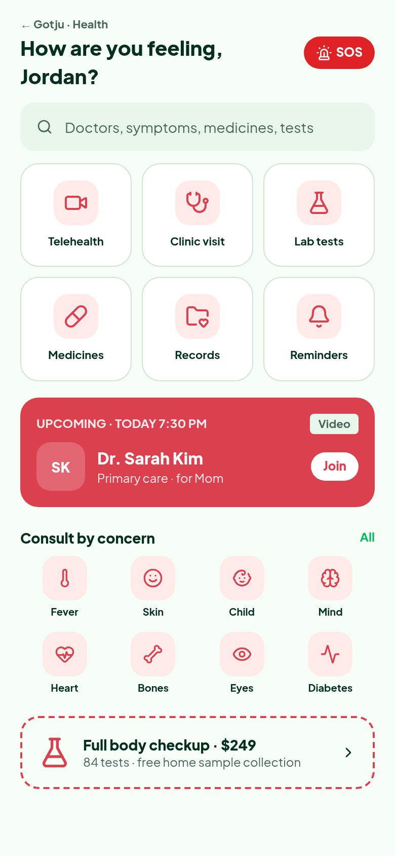 Gotju app screen
