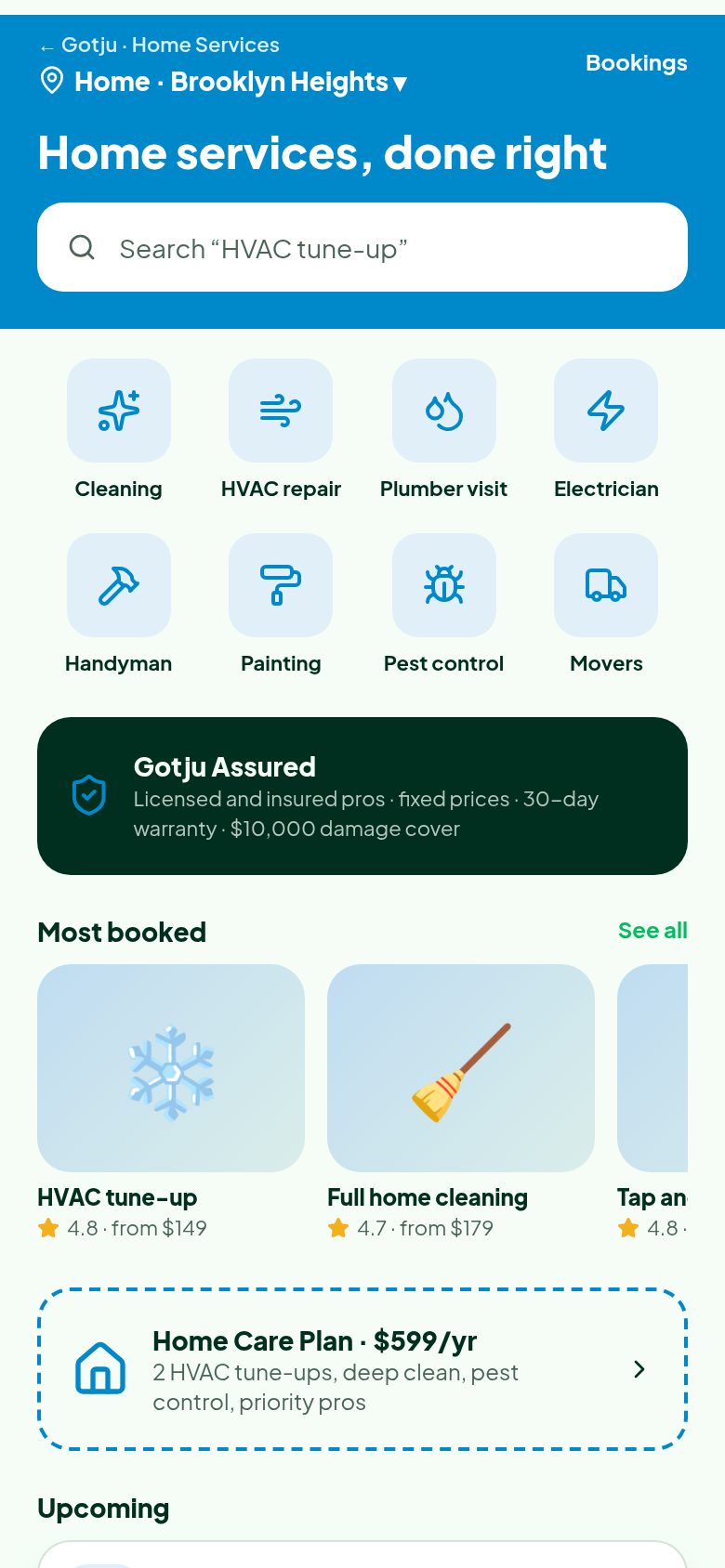 Gotju app screen