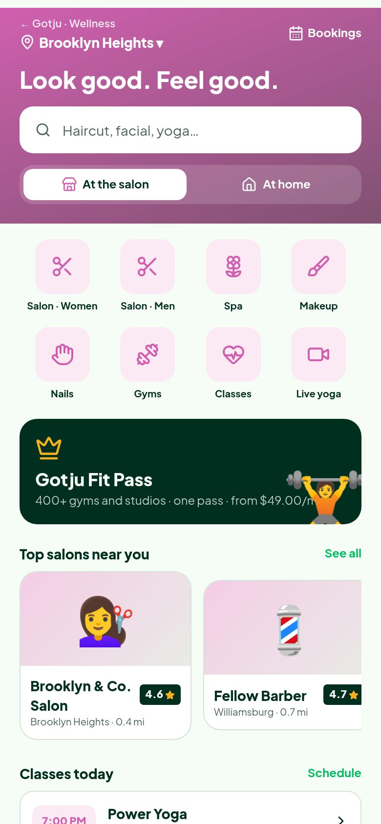 Gotju app screen